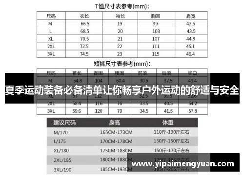 夏季运动装备必备清单让你畅享户外运动的舒适与安全